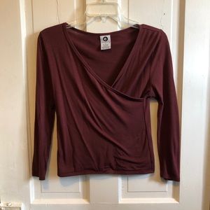 Burgundy Long Sleeve Tee